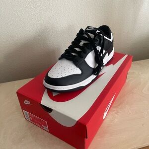 Nike Black and White Dunk Low Sneakers